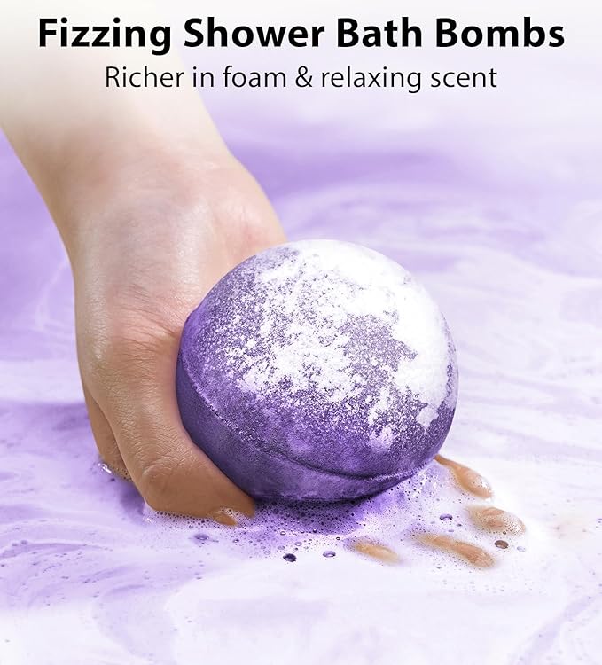 Deep Sleep Bubble Bath Bombs Infused with Lavender Chamomile Essential Oils Moisturizing Bath for Dry Skin and Relaxation Self Care Gift for Women - Bloomnest
