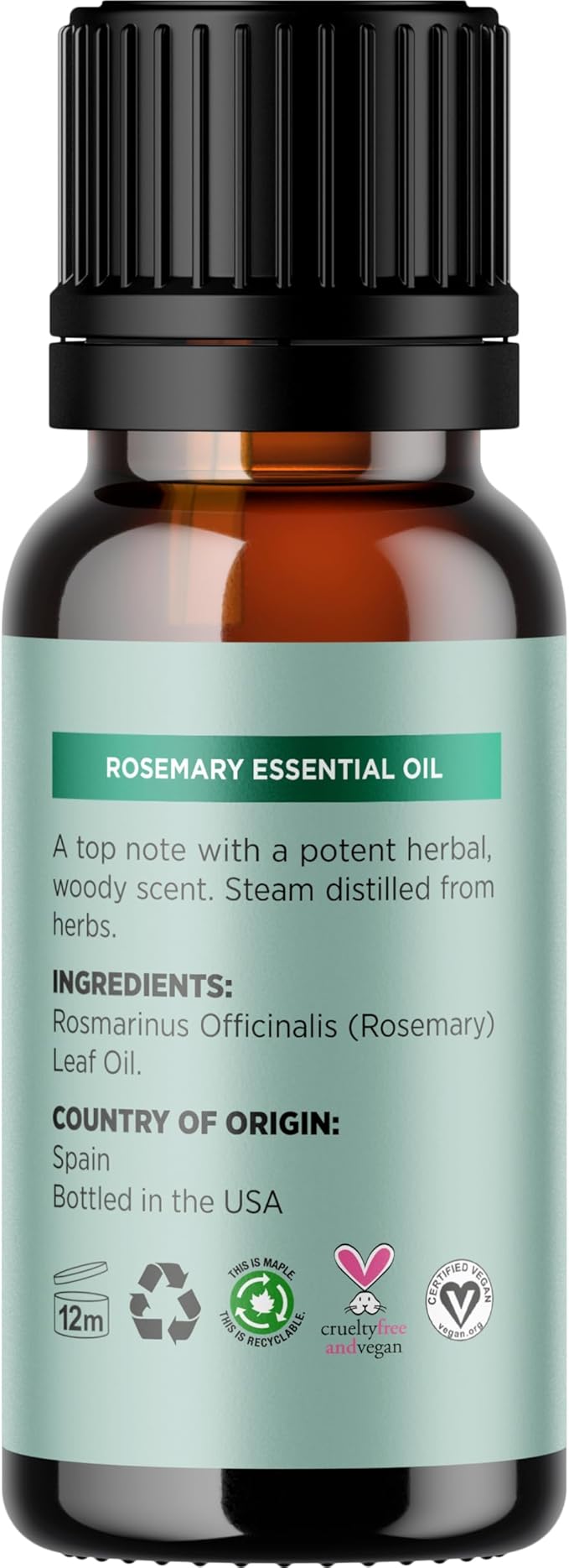 Pure Rosemary Essential Oil for Aromatherapy - Undiluted Rosemary Oil for Hair Skin and Nails - Rosemary Essential Oil for Diffusers Plus Hair Oil for Enhanced Shine Cleansing and Dry Scalp Treatment - Bloomnest