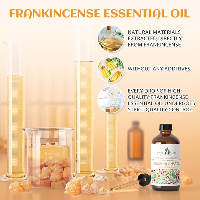 EVOKE OCCU Frankincense Essential Oil for Discomfort Relief, Skin Care, Reduces Redness & Swelling- 4 Fl Oz - Bloomnest