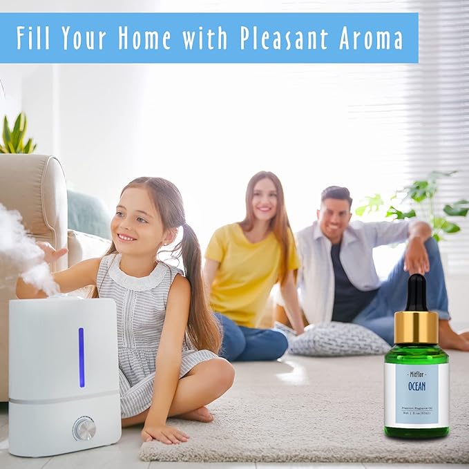 Ocean Fragrance Oil, MitFlor Single Scented Oil, Large Size Premium Grade Fragrance Oil for Diffuser, Soap & Candle Making Scent, Fresh Aromatherapy Oil for Home Fragrance, 30ml - Bloomnest