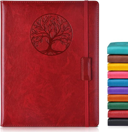 Lined Journal Notebook for Women Men,256 Pages A4 Large Hardcover Leather Journals for Writing,Travel,Business,Work,School,College Ruled Notebooks for Note Taking, Diary Notepad 8.6"×11" - Bloomnest