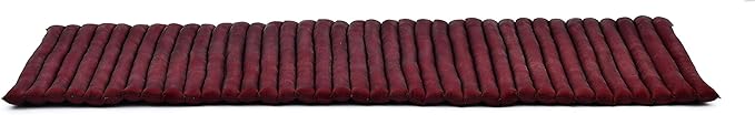 Leewadee - Foldable Floor Mattress - Japanese Roll Up Futon -Trifold Tatami Mat- Guest Floor Bed - Camping Mattress - Thai Massage Mat, Kapok Filled, 75 x 28 inches, Red - Bloomnest