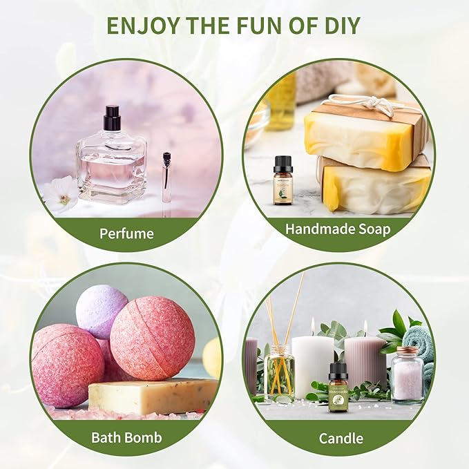 Sedbuwza Jasmine Honeysuckle Essential Oil Set, Jasmine Fragrance Oil Honeysuckle Scent Oil Set for Diffuser, Aromatherapy, Massage, Soap, Candle Making 2 x 10 ml Sedbuwza