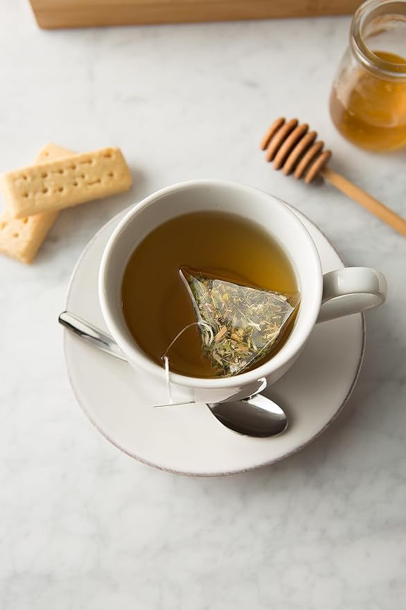 Two Leaves and a Bud Organic Chamomile Tea Bags, Naturally Caffeine Free, Whole Leaf Herbal Chamomile Tea in Compostable Sachets, 100 Count (Pack of 1) - Bloomnest