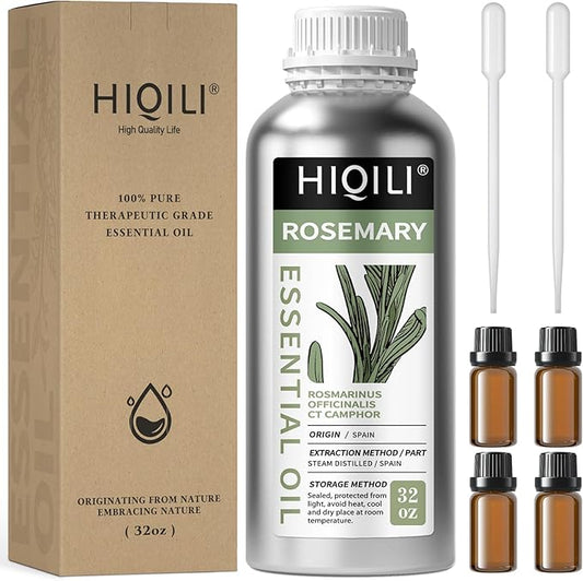 HIQILI 1000ML Rosemary Oil for Hair Growth, Add to Shampoo & Conditioner, 100% Pure Undiluted - 32 Fl Oz - Bloomnest