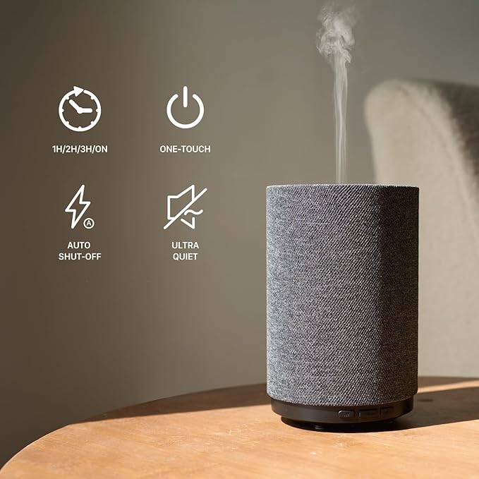 Essential Oil Diffuser, 110ml Aroma Diffuser with Night Light, 2 Mist Modes, 3 Light Settings, 4 Timer Modes, Auto Shut-Off，Oil Diffuser for Large Room - Bloomnest