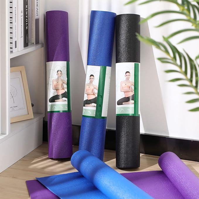Amylove 12 Pieces Yoga Mats Bulk 68x24x0.12 Inch Exercise Non Slip Fitness Workout Mats for Women Men Home Workout Gym Yoga - Bloomnest