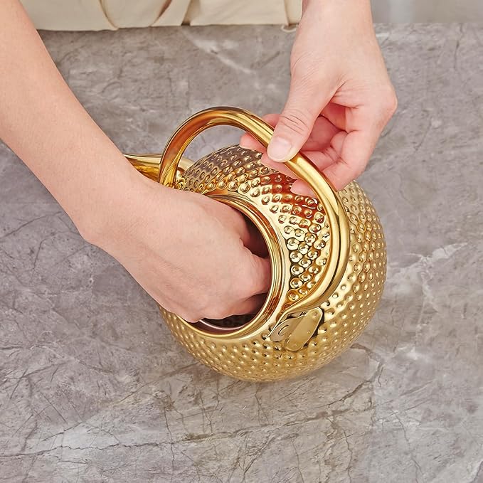 SANQIAHOME 1500ml teapot with Infuser stainless steel Water Boilers lifting handle Tea Maker Water Kettle for Induction/Gas gold - Bloomnest