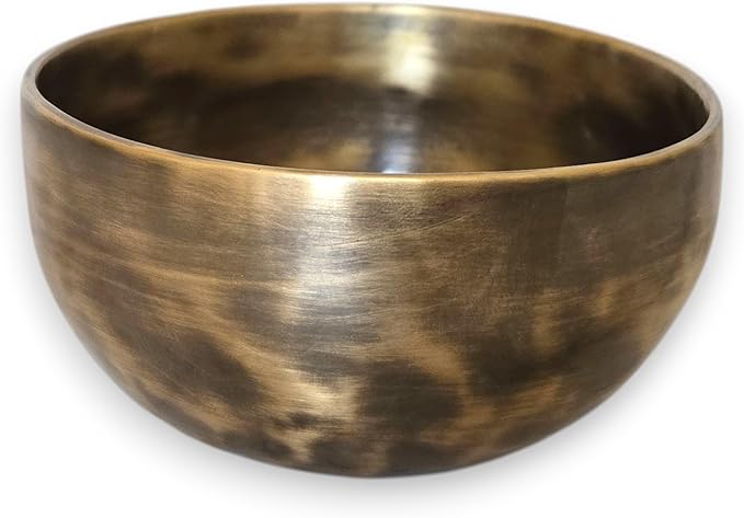 Handmade 4.5" Tibetan Singing Bowl Set– Tiger Antic Sound Bowl with Mallet, Cushion & Case – Sound Therapy Set from Nepal - Bloomnest