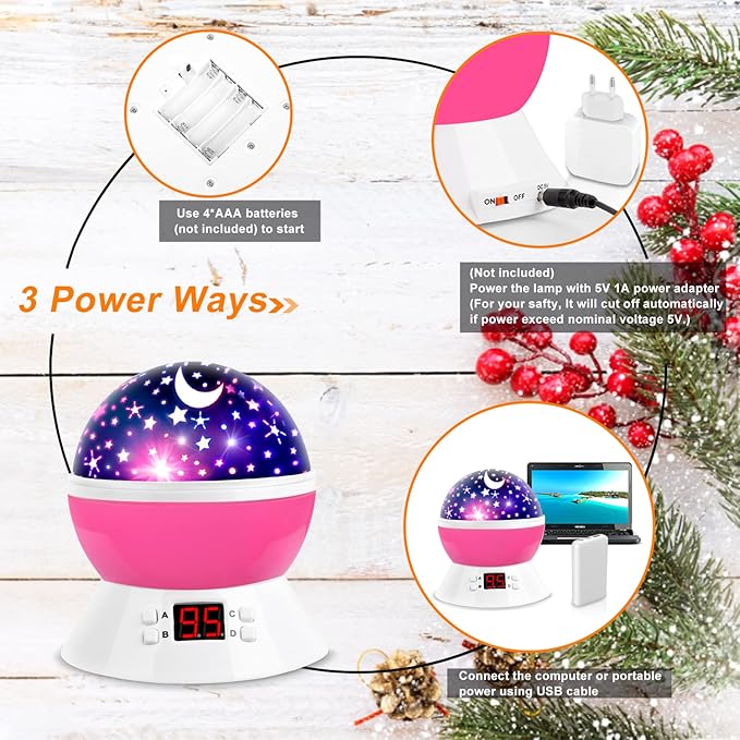 Unicorn Projector Night Light Lamps for Girls boys bedroom Toys for Age 6-8, Unicorns Night Lights with Timer birthday Children's Day Gifts for Kids Light Projector for Room Decor - Bloomnest