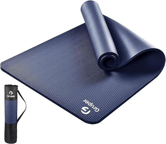Yoga Mat Non Slip NBR Thick Yoga Mat, 72"L x 32"/24"W x 0.6"/0.4"TH (185cm x 80cm/61cm x 15mm/10mm), Anti-Tear Exercise Mat with Carrying Strap and Bag, Workout Mats for Yoga, Pilates, Floor Exercises - Bloomnest