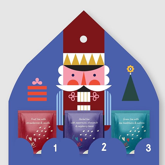Tea Advent Calendar 2025 Nutcracker by Acorus- 6 Christmasy flavors – 24 tea bags For The Christmas Countdown - Gift Idea For Christmas - Limited Edition - Bloomnest