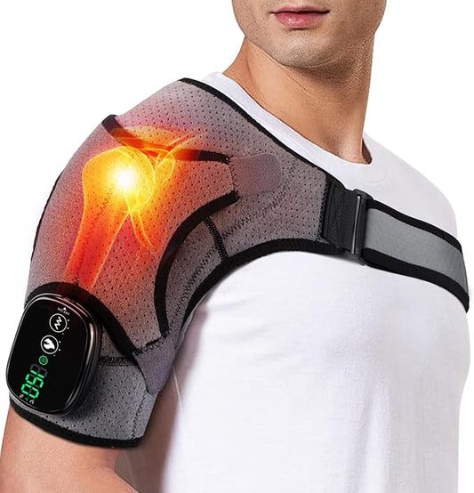 Shoulder Heating Pads for Rotator Cuff Pain, Heated Shoulder Wrap Brace for Men Women - Bloomnest