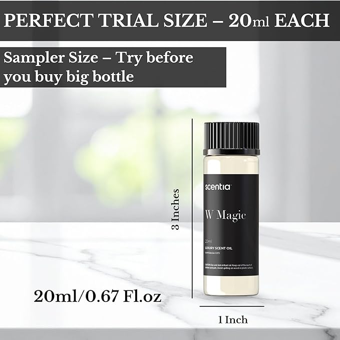 Scentia Hotel Diffuser Oil | Aromatherapy Fragrances Inspired by 5-Star Hotels | Luxurious Scents Gift Set - 3 x 20ml Bottles Set - The 1 Hotel Miami, W Hotels - Thanksgiving & Holiday Gift - Bloomnest