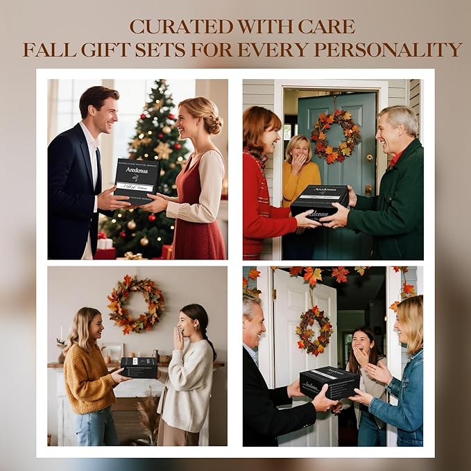 Fall Candles Set – 4 Pack Holiday Scented Soy Candles, 28oz Cozy Winter Candle Scents of Cinnamon, Vanilla Bean & Harvest,Pumpkin | Thanksgiving & Christmas Candle Gifts for Women Men - Bloomnest