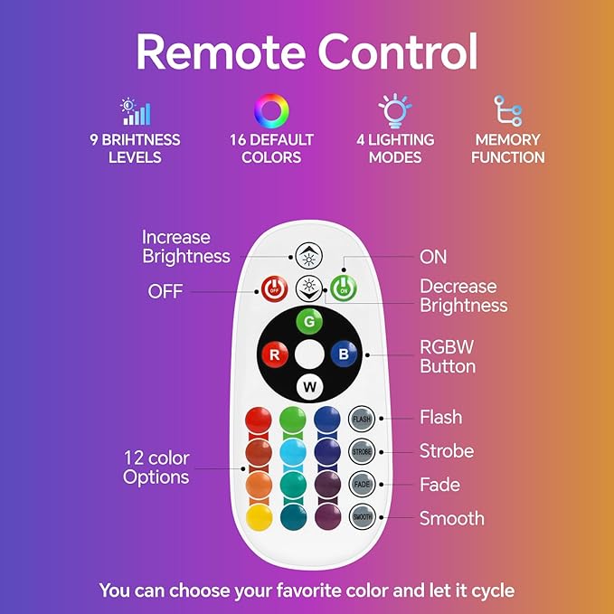 Himalayan Salt Lamp - 9-11 Inch 11-15 lbs, Natural Pink Large Salt Rock Lamp with Remote Control, 16 Color-Changing LED, USB-Powered Night Light for Home, Office, Bedroom, Yoga Decor