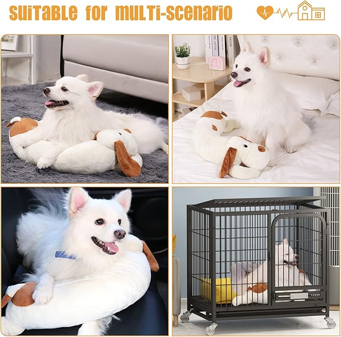Heartbeat Dog Toy for Puppy- Helps for Dog Anxiety Relief and Calming Aid, Stuffed Animal Anxiety Calming Behavioral Aid Puppy Heartbeat Toy Sleep aid for Dogs Cats Pets - Bloomnest