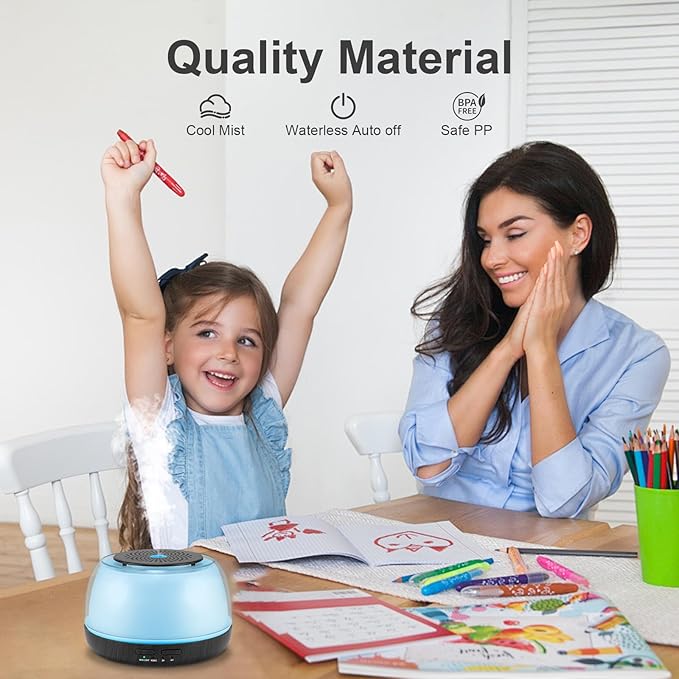 300ML Essential Oil Diffuser - 8-Hour Aromatherapy with Remote Control, 7-Color LED Lights, 4 Timer Settings for Home - Bloomnest