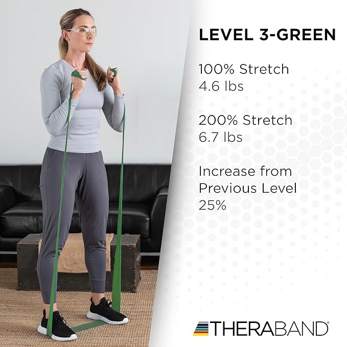 THERABAND Resistance Band, Black, Special Heavy, 50-Yard Roll, Latex Elastic Band for Exercise - Bloomnest
