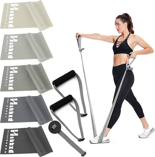 Resistance Bands for Working Out, Physical Therapy Bands, Latex Free Elastic and Exercise Bands Set for Stretching, Suitable for Rehab, Yoga, Pilates, Gym, Home Exercise