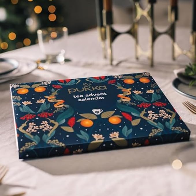 Pukka 2023 Advent Calendar Organic Tea, Herbal Tea Variety Pack, Selection of 24 Delightful Black & Green Teas and Infusions, 100% Organic - Bloomnest