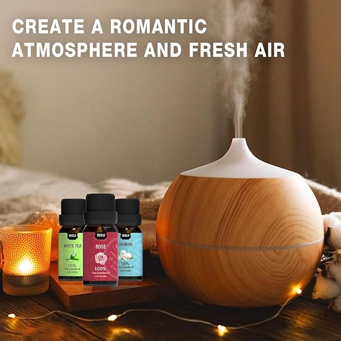 Essential Oils Set- Essential Oils for Diffuser for Home,Diffuser Oils Scents for Aromatherapy,Laundry,Candle&Soap Making,Humidifiers 6 X 10 ML - Bloomnest