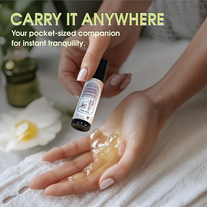 Aromatherapy Essential Oil Roll-On Set – 6x10ml Essential Oil Blends with Roller Bottles, Portable Essential Oils for Diffusers for Home,Relaxing Gift for Women & Men - Bloomnest