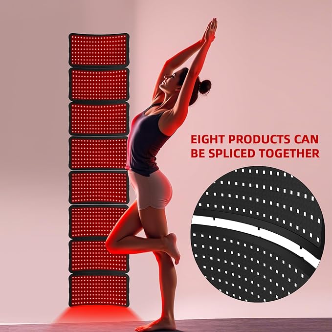Red Light Therapy for Face and Body, 4-in-1 Red Infrared Light Therapy lamp with 660nm Visible Red Light & 850nm Invisible Infrared Light with Floor Stand,Infrared Light Therapy for Body KQO