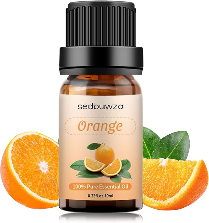 Sedbuwza Orange Essential Oil, Pure Organic Orange Fragrance Oil for Diffuser, Humidifier, Soap, Candle, Perfume Sedbuwza