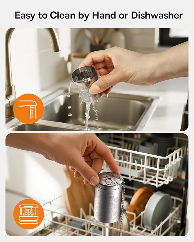 House Again Tea Infusers, Extra Fine Mesh Tea Strainers for Loose Tea, Updated Slim Threaded Lid & 304 Stainless Steel, Filter Bags Diffusers, Loose Leaf Tea Steeper for Brew Tea Spices & Seasonings - Bloomnest