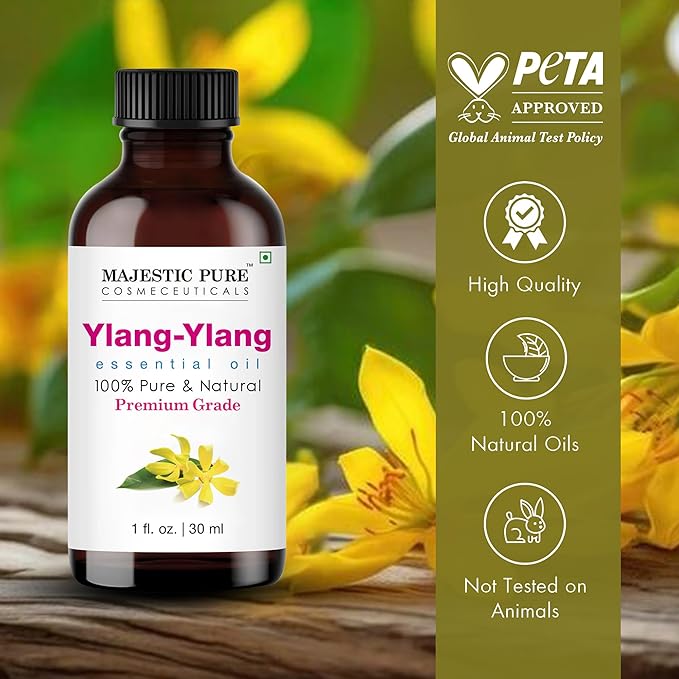 Majestic Pure Ylang Ylang Essential Oil with Glass Dropper - Huge 4 Fl Oz - 100% Pure and Natural Black Pepper Oil - Premium Grade Essential Oils for Diffuser, Aromatherapy, Soap and Candle Making - Bloomnest