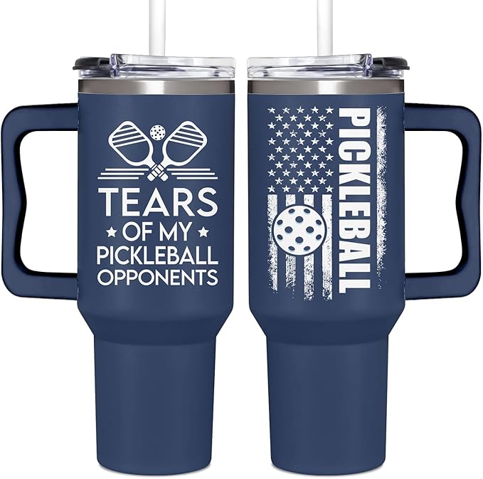 Pickleball Gifts For Men, Gifts For Pickleball Lovers, Pickleball Christmas Gift, Pickleballs Present Ideas From Son, Daughter And Kids, Christmas Presents For Dad, Pickleball Tumbler 40oz With Handle - Bloomnest