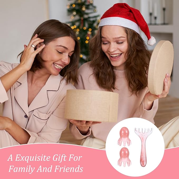 ElevateTech Head Massager Tool Scalp Comb, 2 Pcs Head Massager Comb and 1 Pcs Six Claw Manual Hair Scalp Massagers Gua Sha Tool Resin Hair SPA Acupressure Tools for Mother‘ Day Birthday Gifts Bloomnest