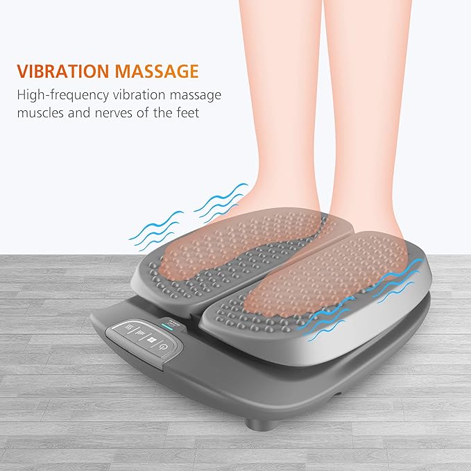 Snailax Vibration Foot Massager with Heat,Remote Control,Adjustable Vibration Speed Electric Massager Machine for Circulation,Plantar Fasciitis, Pain - Bloomnest