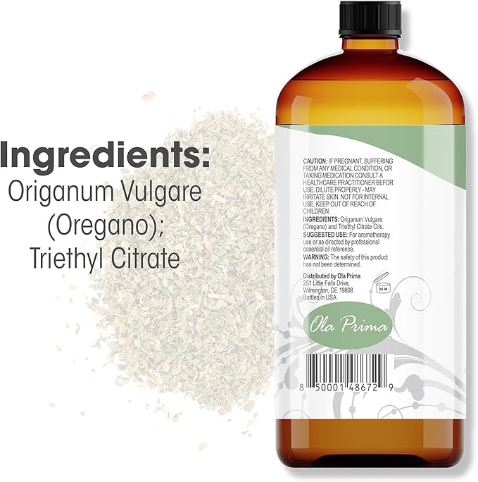 Ola Prima 16 oz Oregano Essential Oil Big Bottle - Bloomnest