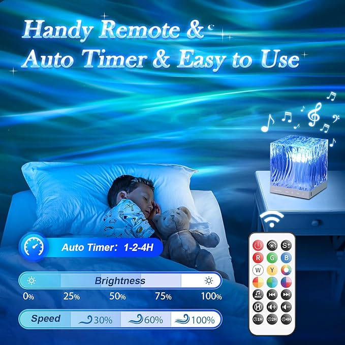 Mubarek Northern Lights for Bedroom,15 White Noise + Bluetooth Galaxy Light Projector,RGB Multi-Color Lamps for Night Stands Home Decor Living Room Night Light for Kids Christmas Gifts for Teen Girls - Bloomnest