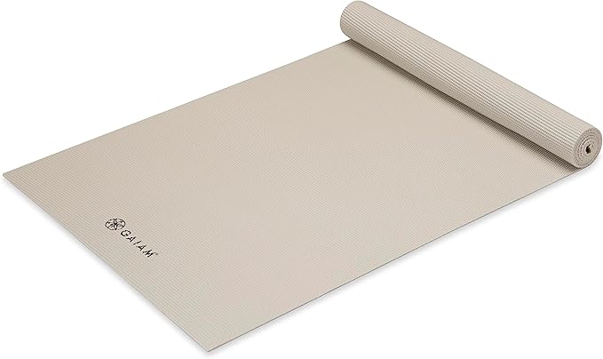 Gaiam Yoga Mat - Premium 5mm Solid Thick Non Slip Exercise & Fitness Mat for All Types of Yoga, Pilates & Floor Workouts (68" x 24" x 5mm) - Bloomnest