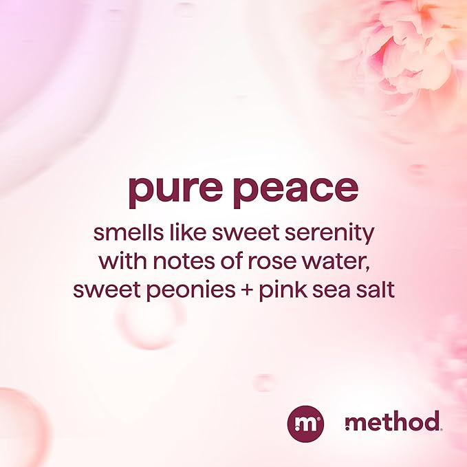 Method Volumizing Shampoo, Pure Peace with Rose, Peony, and Pink Sea Salt Scent Notes, Paraben and Sulfate Free, 14 oz (Pack of 1) - Bloomnest