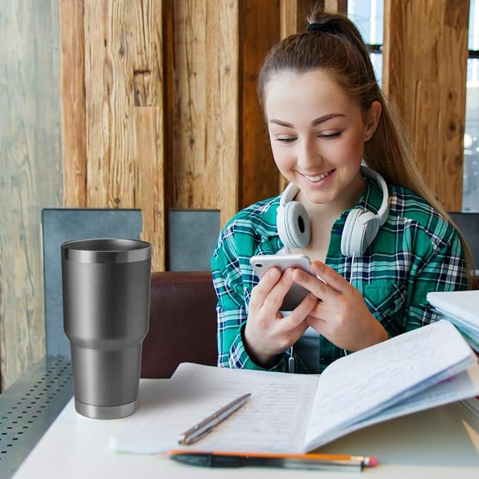 HASLE OUTFITTERS 30oz Stainless Steel Tumbler, Double Wall Vacuum Insulated Travel Mug Tumbler, Durable Insulated Coffee Mug, Gift Box Set (Grey, 1) - Bloomnest