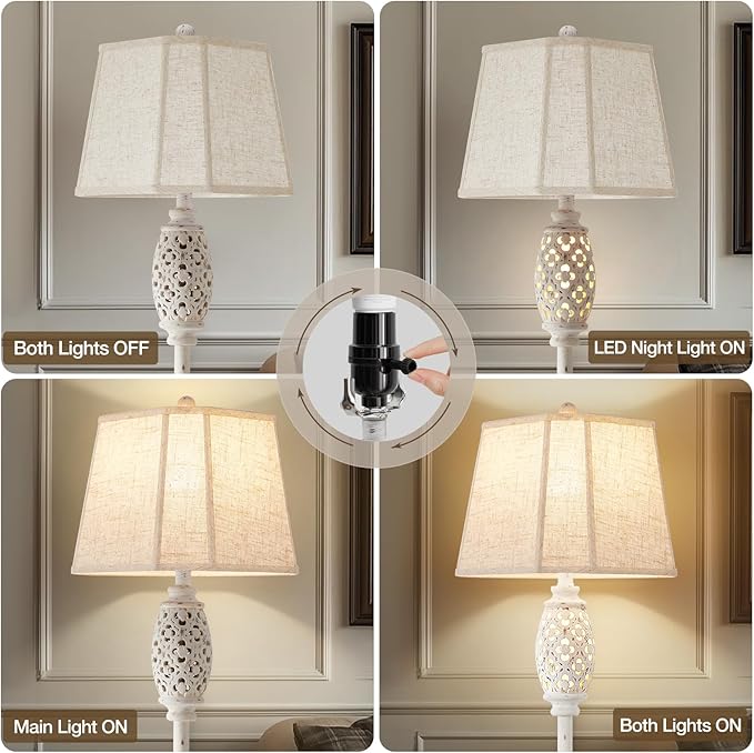 Luvkczc Rustic Floor Lamp with Floral Cutouts & Light, Vintage Farmhouse Style Standing Lamp Resin Floor Lamps for Living Room, Bedroom,Study (Bulb Included) - Bloomnest