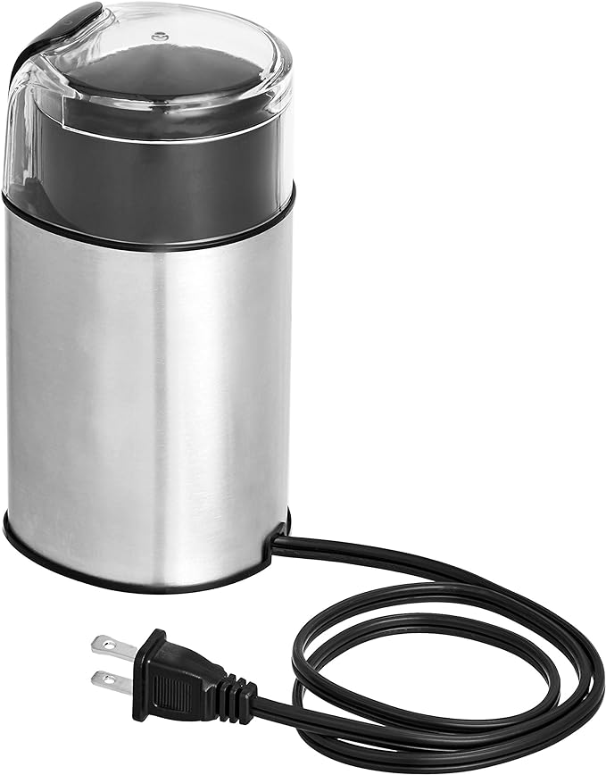 Amazon Basics Electric Coffee Grinder, Coffee Bean and Spice Grinder, With Heavy-Duty Stainless Steel Grind Blades - Bloomnest