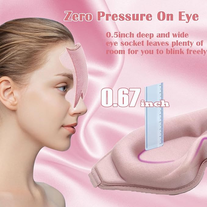 Eye Mask for Lash Extensions, Sleeping Mask for Women, 3D Contoured Eyelash Sleeping Mask for Extensions, Eye Covers for Sleeping for Travel, Airplane, Meditation - Bloomnest