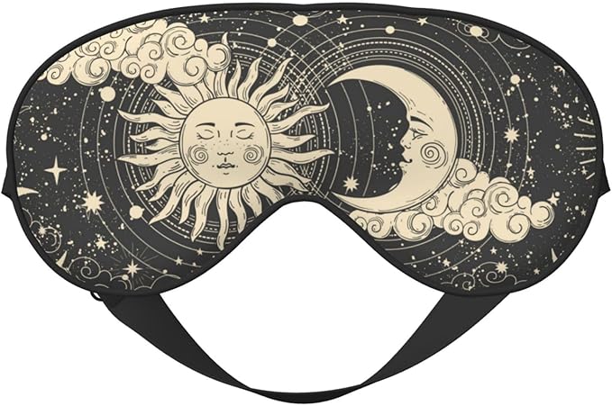 Sleep Eye Mask Mandala Vintage Boho Sun Moon Sleep Mask for Women Men Comfortable Eye Mask with Adjustable Strap Soft Eye Cover Blindfold for Travel Yoga Nap Shift Work - Bloomnest