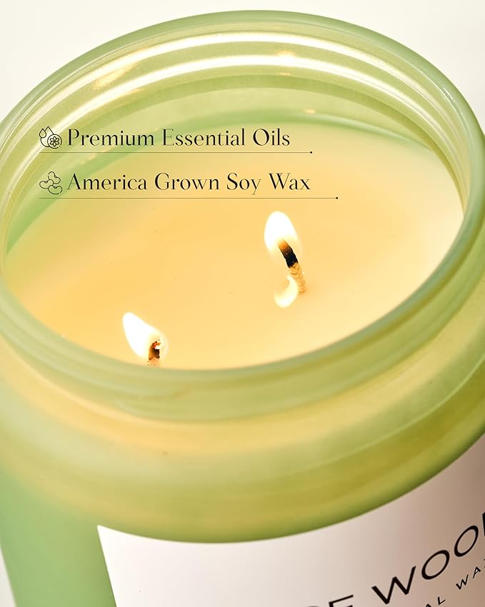 M&SENSE Sage Wood Scented Candle, 19.4oz 110 Hours Long Lasting Clean Non Toxic All Natural Soy Wax Candle for Relaxing & Stress Relief, 2 Wick Home Fragrance Gifts for Home Decor - Bloomnest