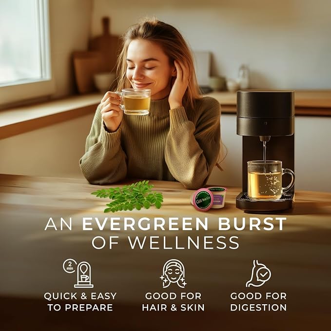 Gya Tea Co Moringa Herbal Tea Pod (16 Count)- Decaf Wellness Tea for Body Comfort & Relaxing - Bloomnest