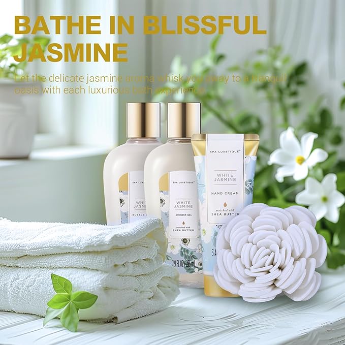 spa luxetique Spa Gift Baskets for Women - Valentine Gifts for Women,15pcs Luxury Relaxing Spa Kit with Bath Bombs, Birthday Mother‘s Day Gifts Body and Bath Set