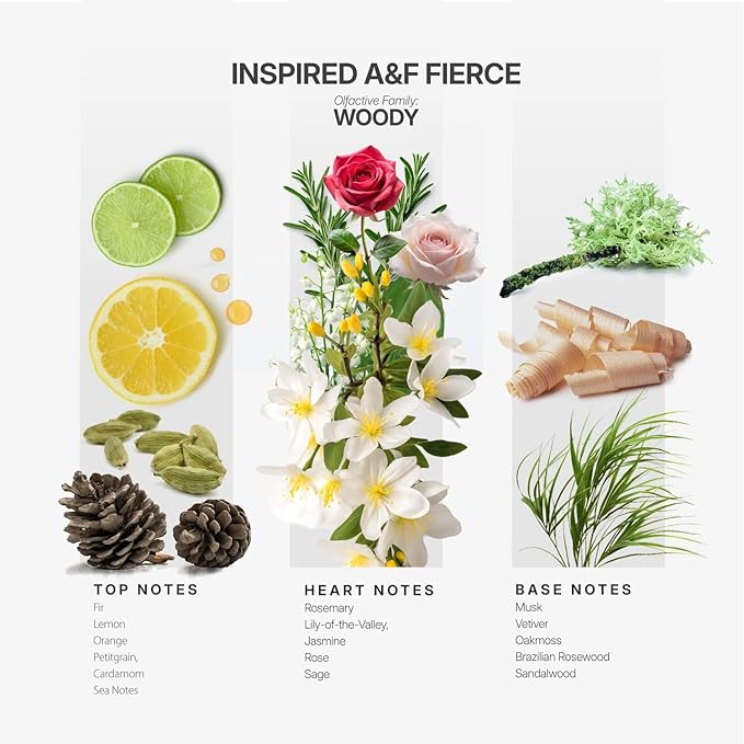 AromaPlan Hotel Scents Inspired by A+F Fierce 16 Fl Oz (473ml), Home Luxury Aroma & Hotel Diffuser Oil- Hotel Diffuser Oil for Aromatherapy- USA Made, Bigger Bottle, Bolder Aroma & Longer Lasting - Bloomnest
