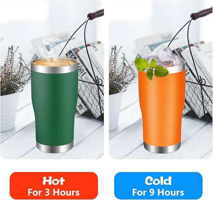 VEGOND 20oz Tumbler Stainless Steel Tumbler Cup with Lid And Straw Vacuum Insulated Double Wall Travel Coffee Mug - Bloomnest