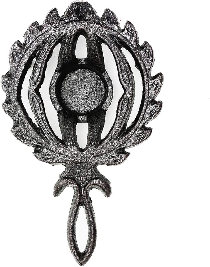 Sungmor Cast Iron Tealight Warmer with Pretty Flame Shape Design, Functional Table Trivet Candle Holder for Warm Dishes, Pots, Soups, Milks, Teas, Coffee, Great Heater for Melt Butter, Sealing Wax - Bloomnest