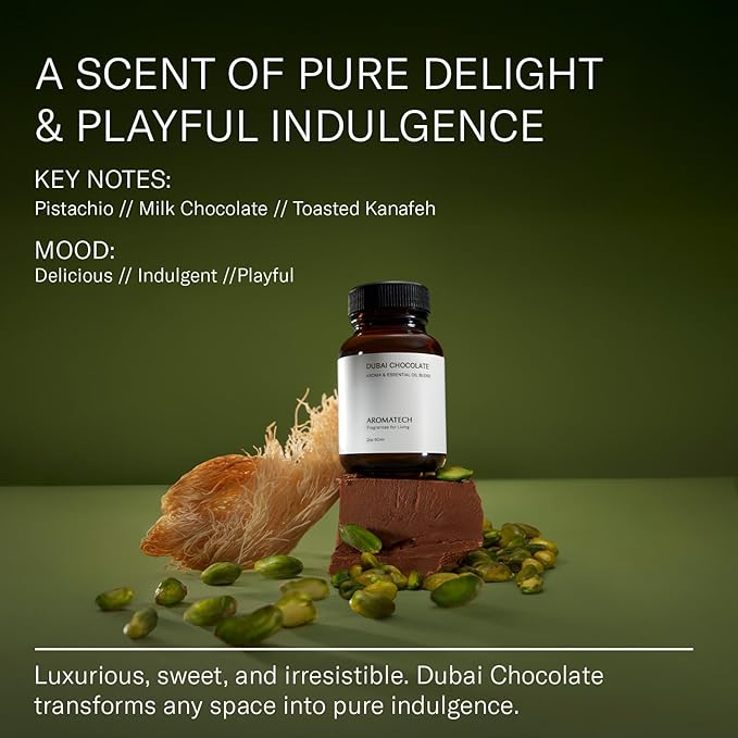 AromaTech Dubai Chocolate Essential Oils for Aroma Oil Scent Diffusers (2 fl oz,60 mL, Dubai Chocolate) - Bloomnest
